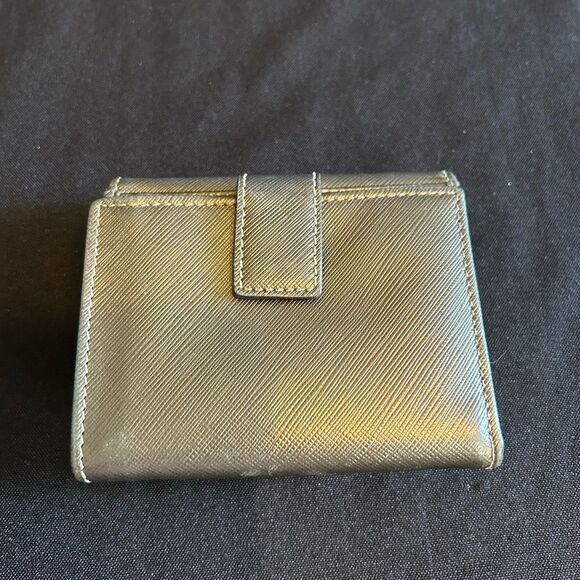 Salvatore Ferragamo Gold/Taupe/Army Greenish Women's Wallet Vintage Good Cond - Picture 4 of 12